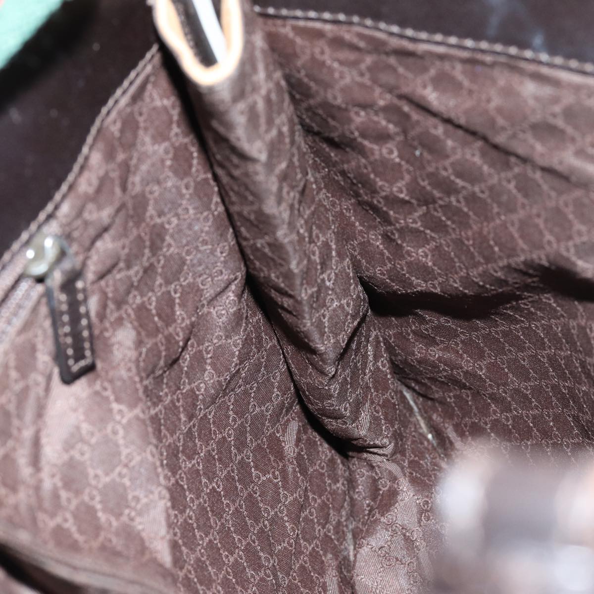 GUCCI Web Sherry Line Shoulder Bag Canvas Beige Green 001 4321 2684 ac2967