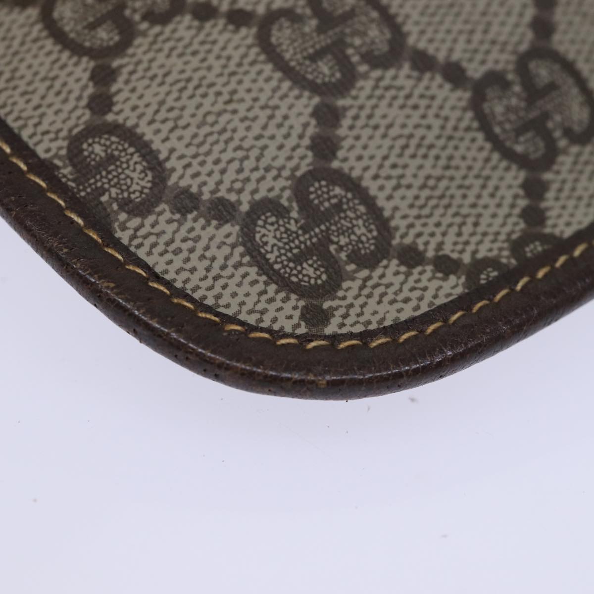 GUCCI GG Supreme Web Sherry Line Pouch PVC Beige Red 014 89 5205 ac2968