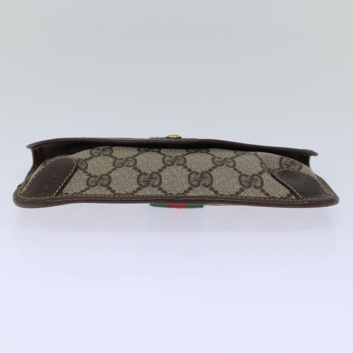 GUCCI GG Supreme Web Sherry Line Pouch PVC Beige Red 014 89 5205 ac2968