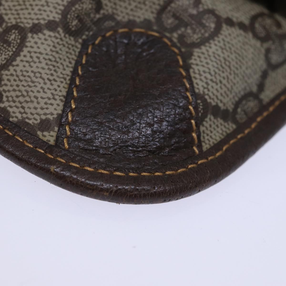 GUCCI GG Supreme Web Sherry Line Pouch PVC Beige Red 014 89 5205 ac2968