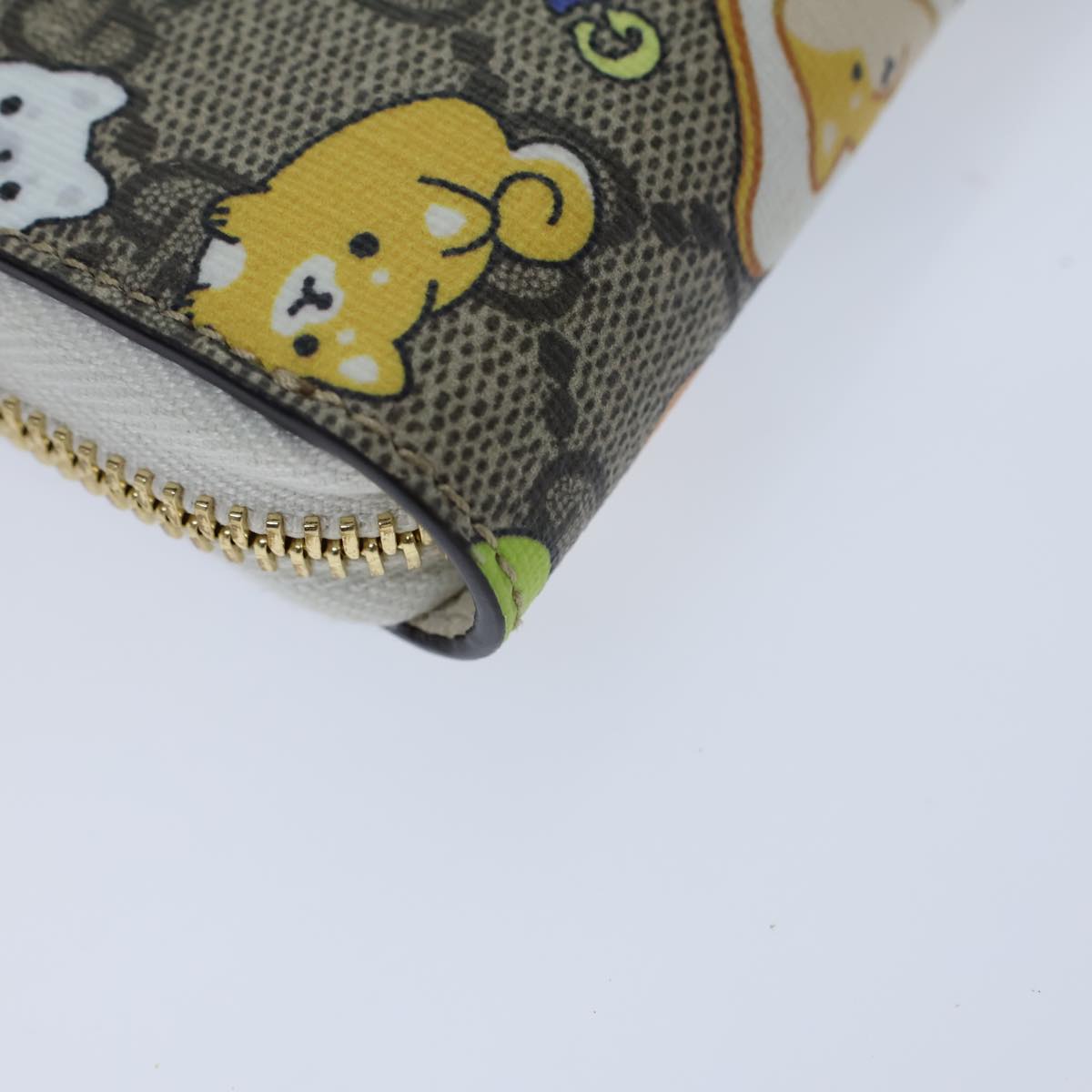 GUCCI GG Supreme Animal Long Wallet PVC Beige 736772 ac2977A