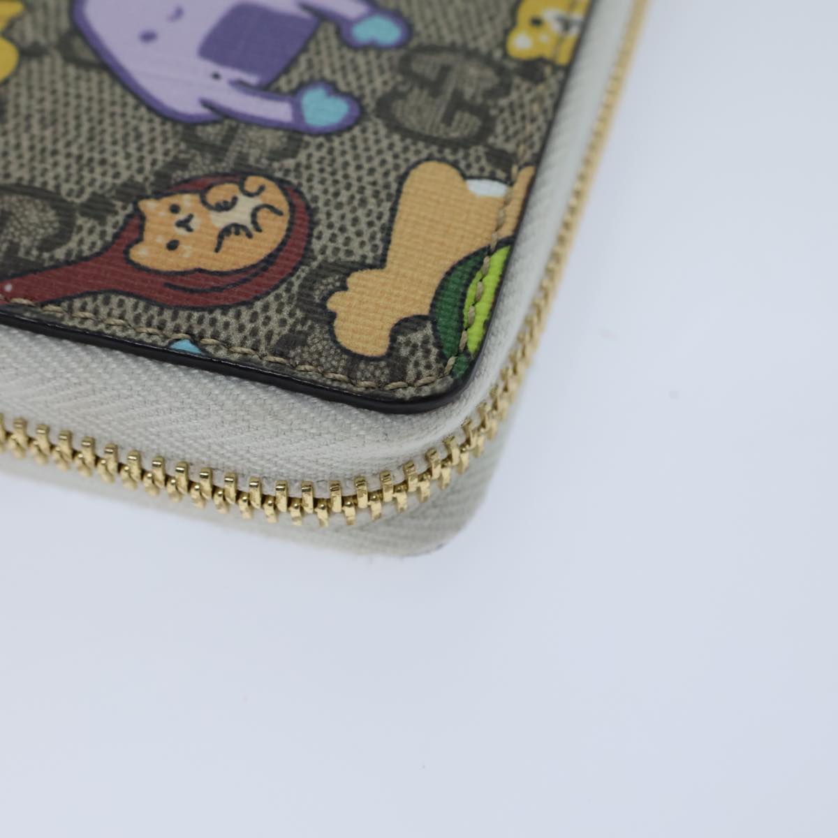 GUCCI GG Supreme Animal Long Wallet PVC Beige 736772 ac2977A