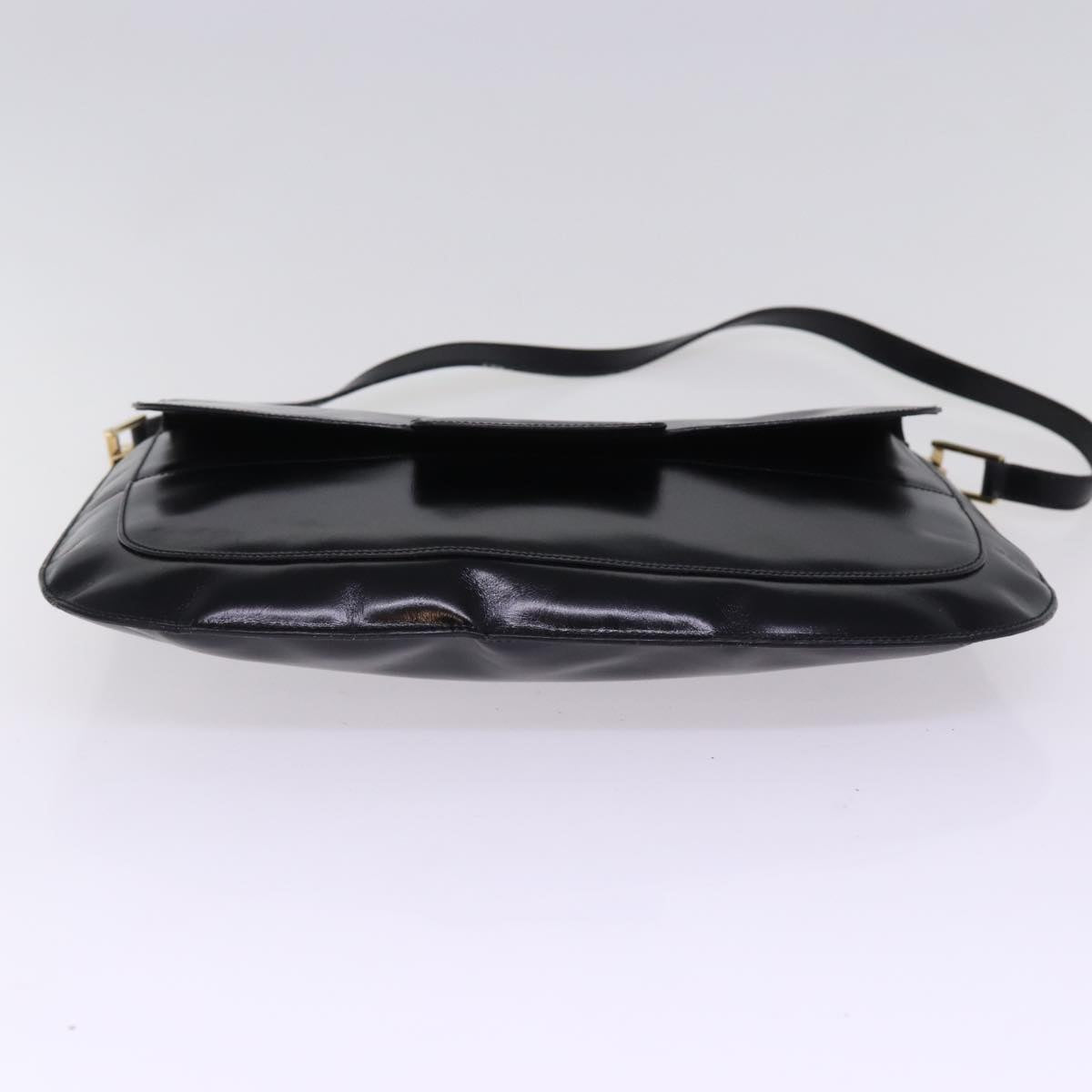 GUCCI Shoulder Bag Leather Black ac3022