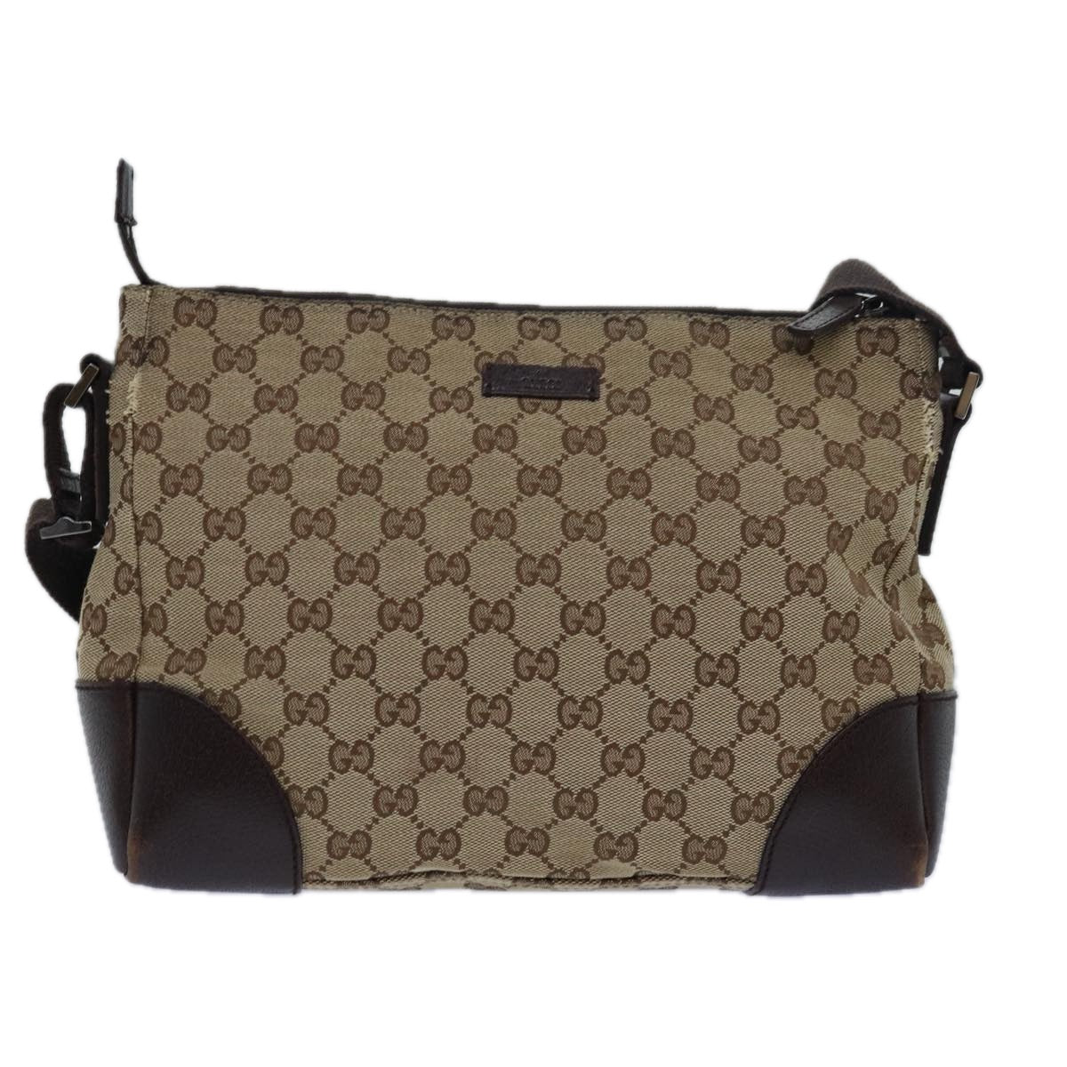 GUCCI GG Canvas Shoulder Bag Beige 114273 ac3045