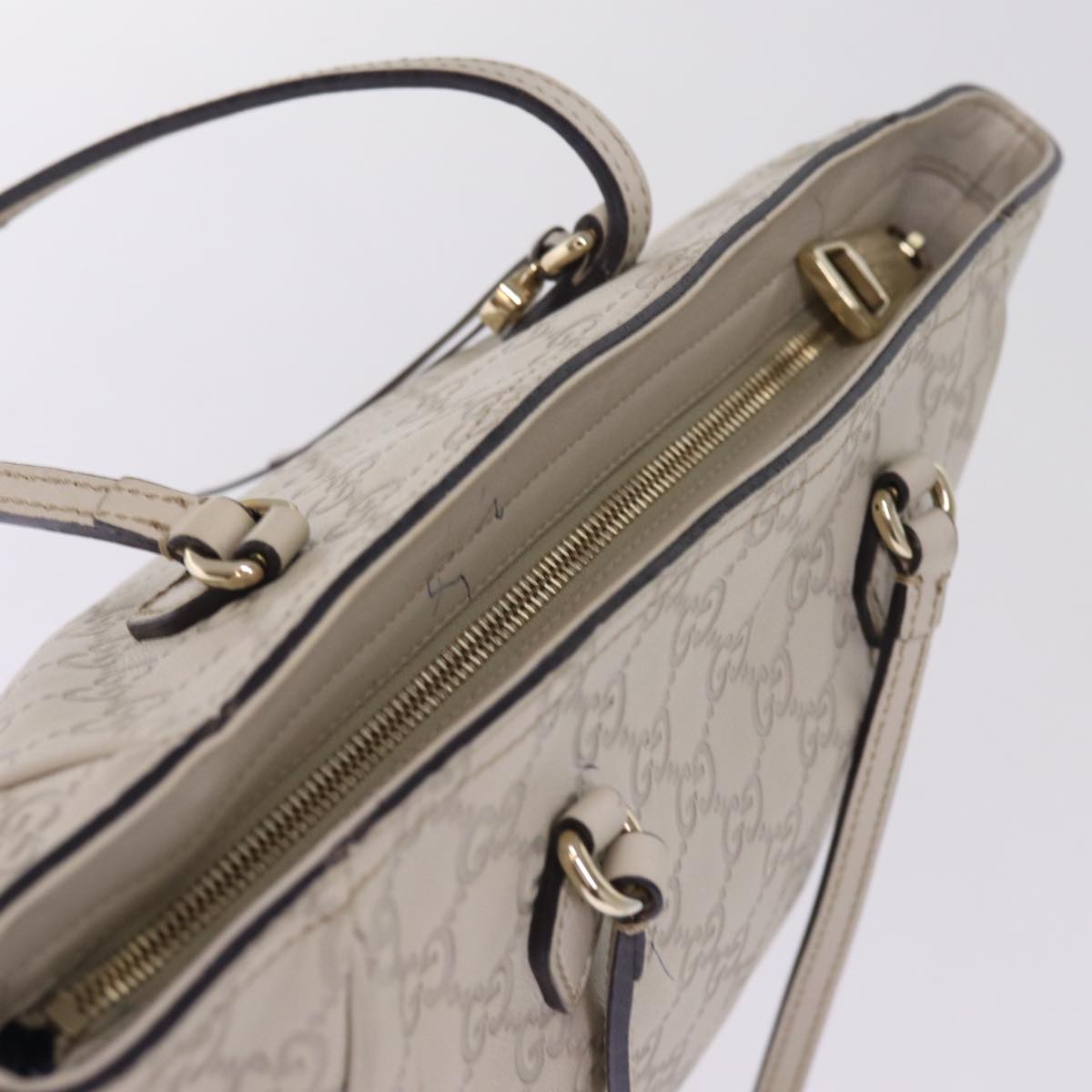 GUCCI GG Canvas Guccissima Tote Bag Beige 353119 ac3056