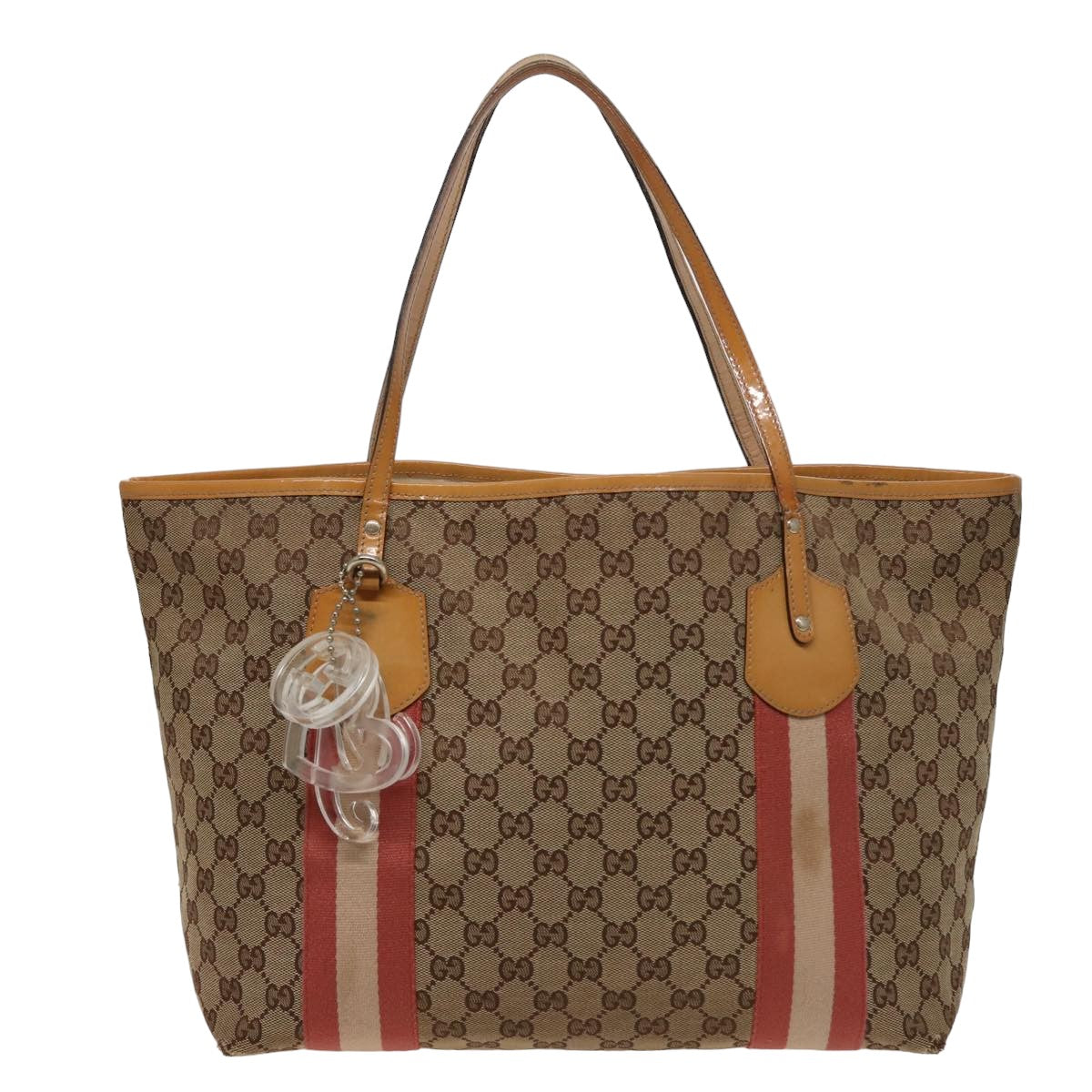 GUCCI GG Canvas Sherry Line Tote Bag Beige Pink 211970 ac3061