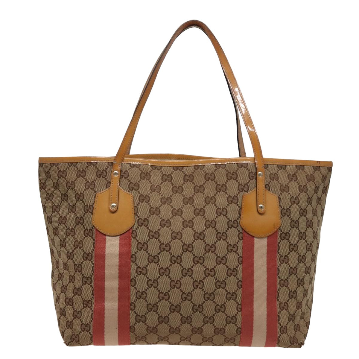 GUCCI GG Canvas Sherry Line Tote Bag Beige Pink 211970 ac3061