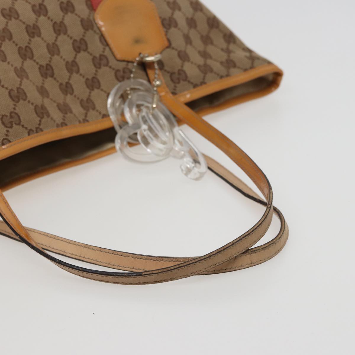GUCCI GG Canvas Sherry Line Tote Bag Beige Pink 211970 ac3061