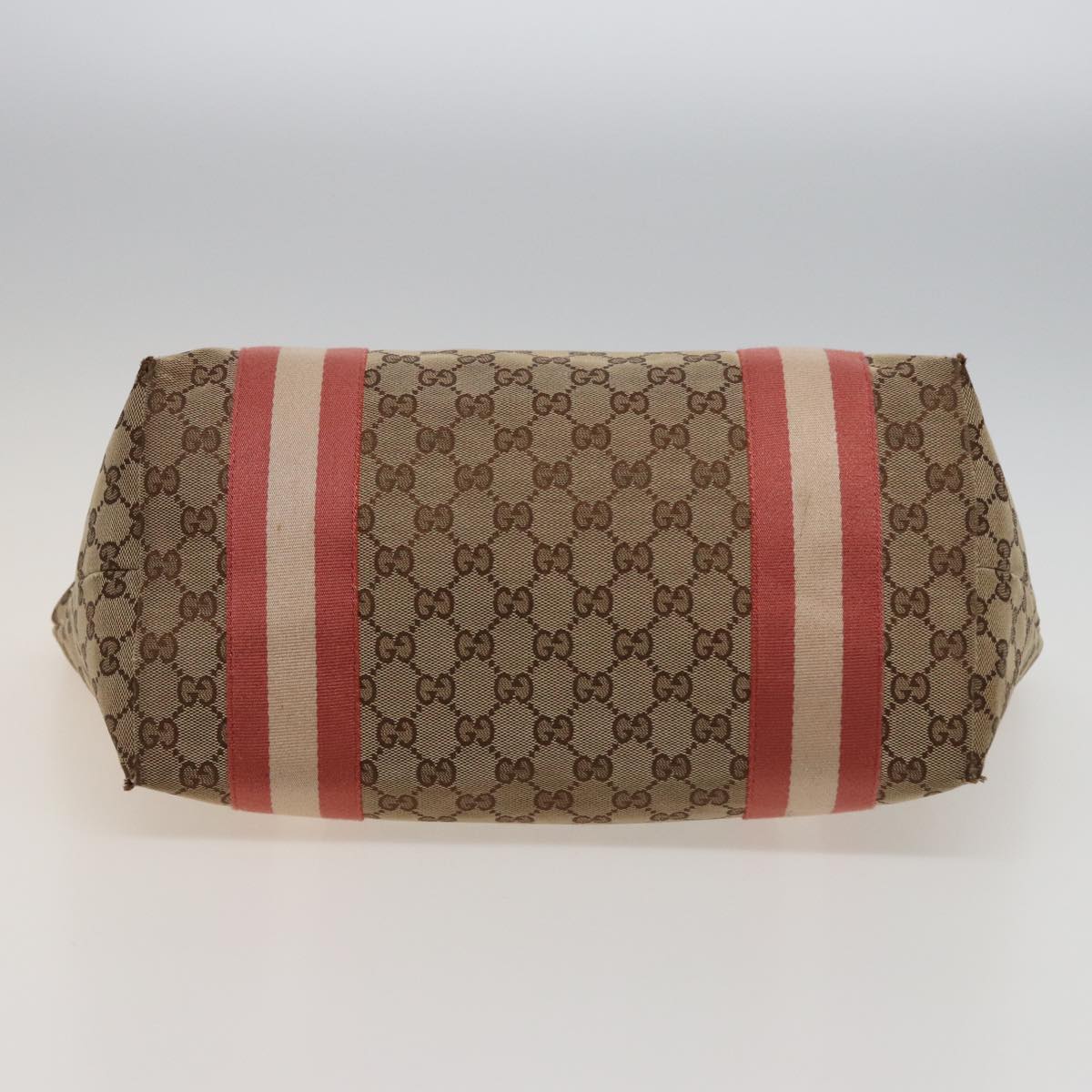 GUCCI GG Canvas Sherry Line Tote Bag Beige Pink 211970 ac3061