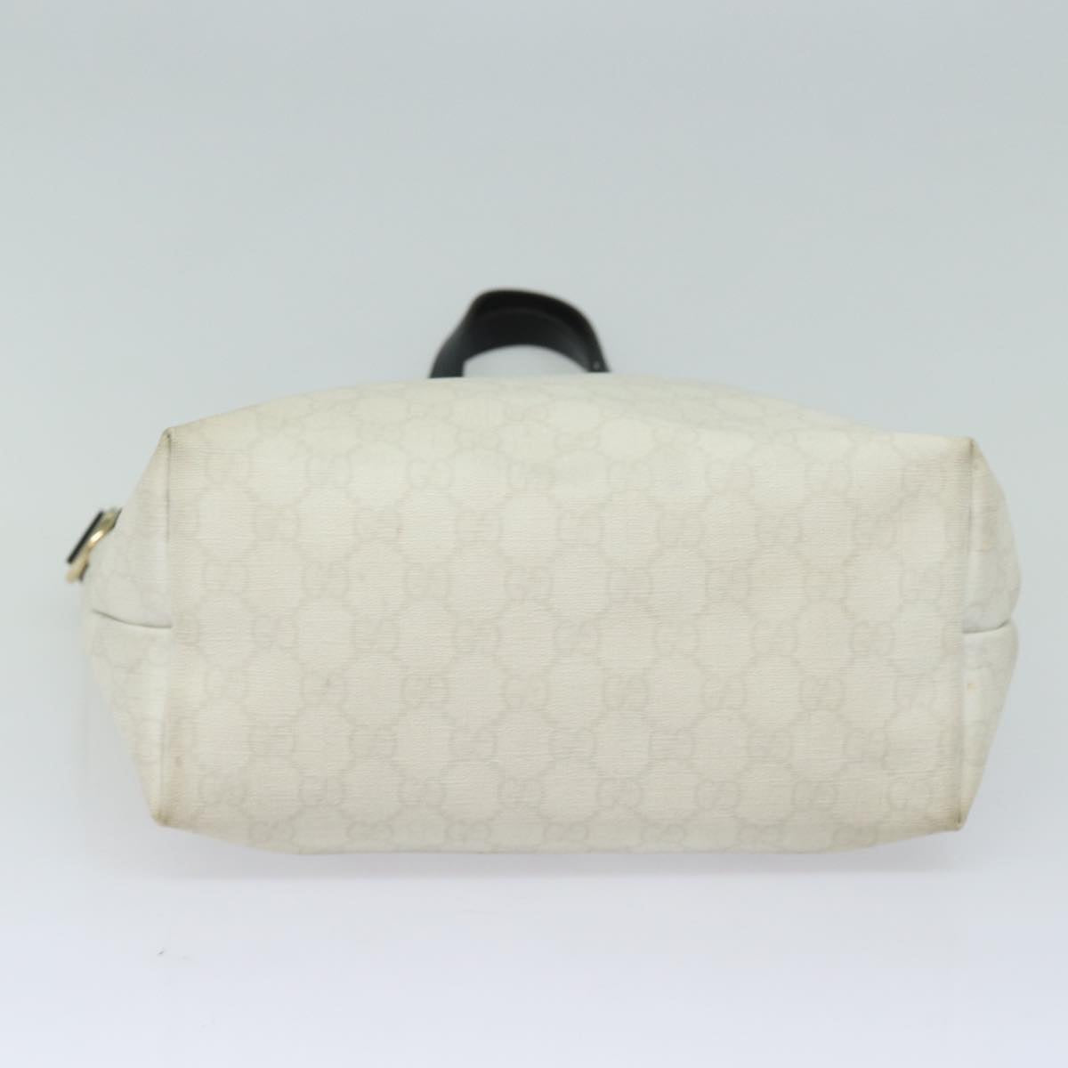GUCCI GG Supreme Tote Bag PVC Leather White Black 189896 ac3087