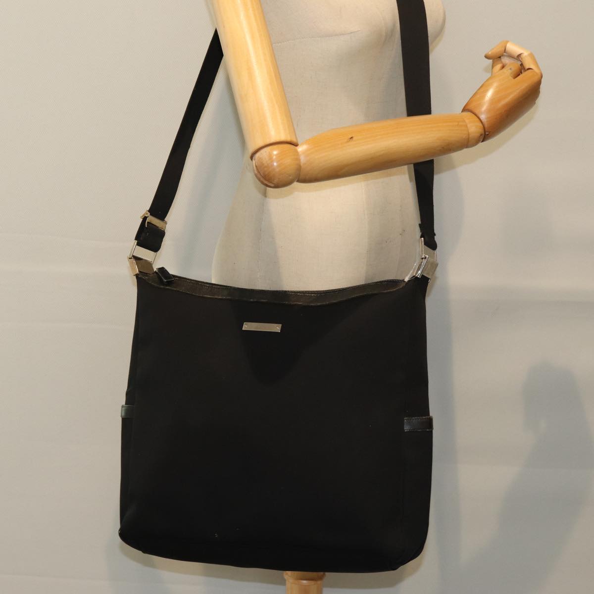 GUCCI Shoulder Bag Canvas Black 019 0418 002058 ac3088