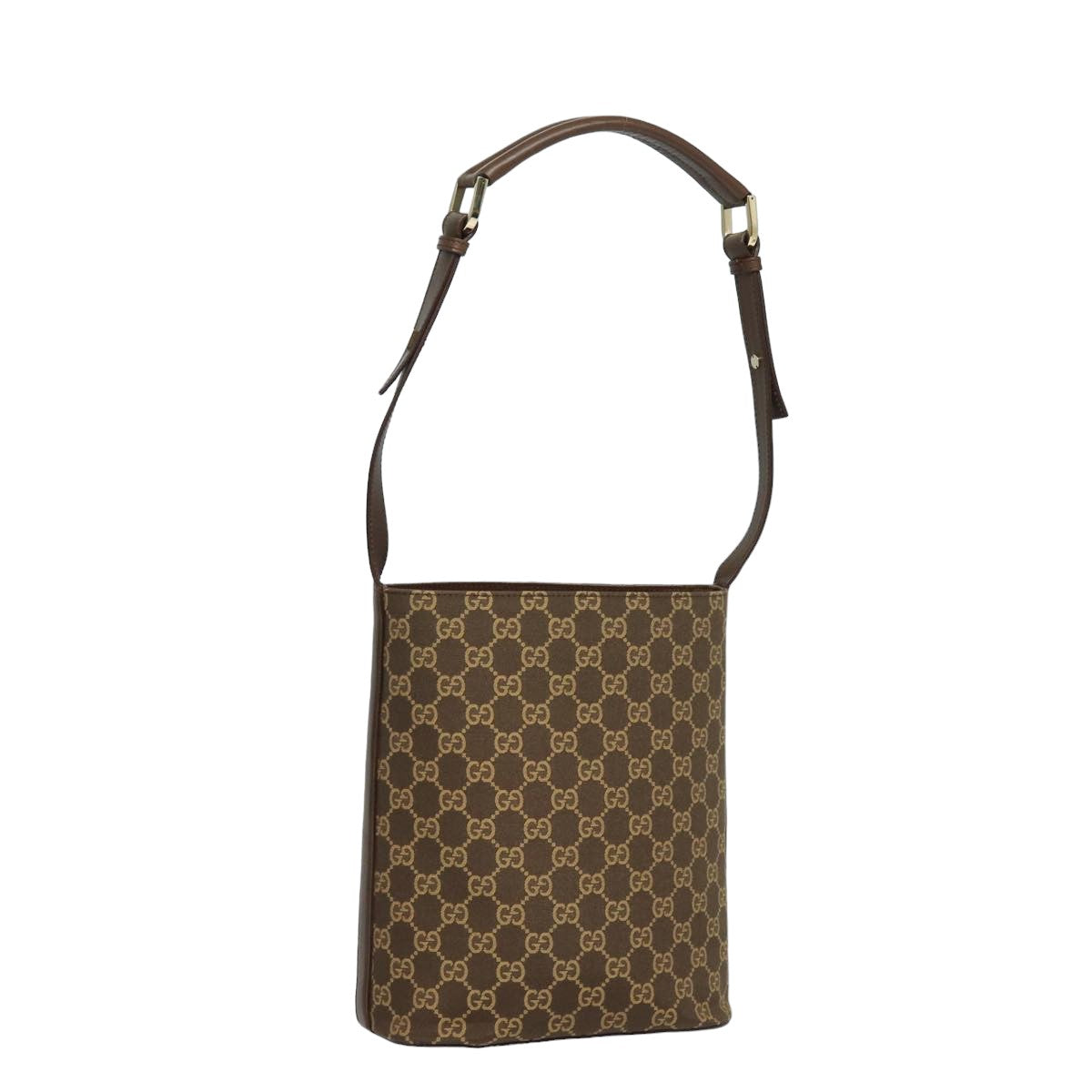 GUCCI GG Canvas Shoulder Bag Brown 001 4286 ac3098