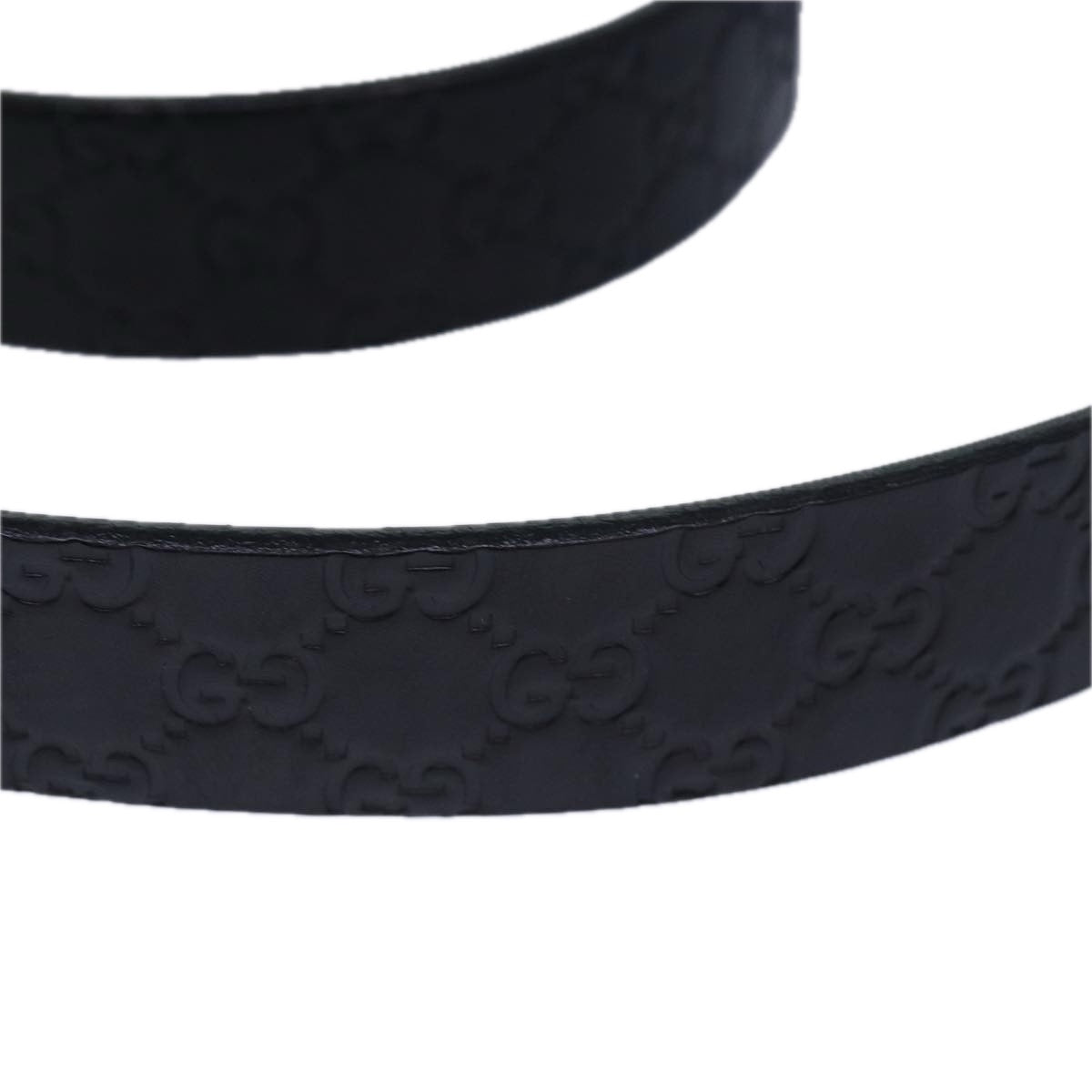 GUCCI GG Canvas Guccissima Belt 42.9"" Black 163501 ac3103