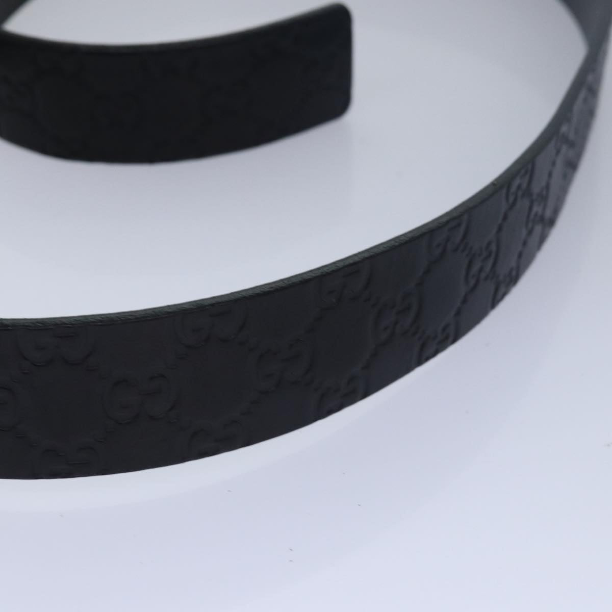 GUCCI GG Canvas Guccissima Belt 42.9"" Black 163501 ac3103