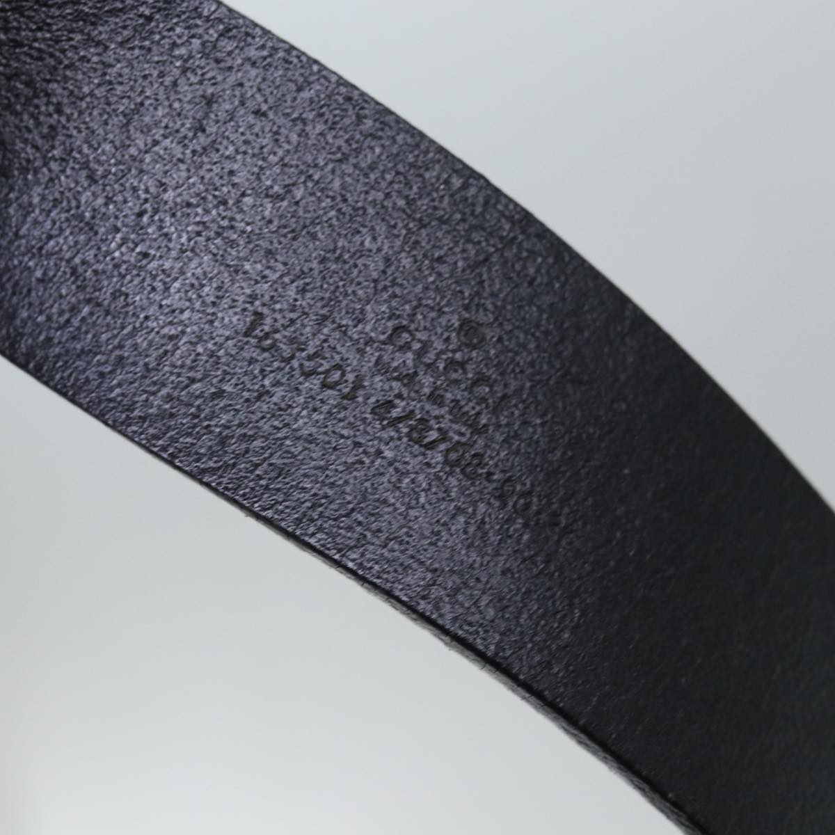 GUCCI GG Canvas Guccissima Belt 42.9"" Black 163501 ac3103