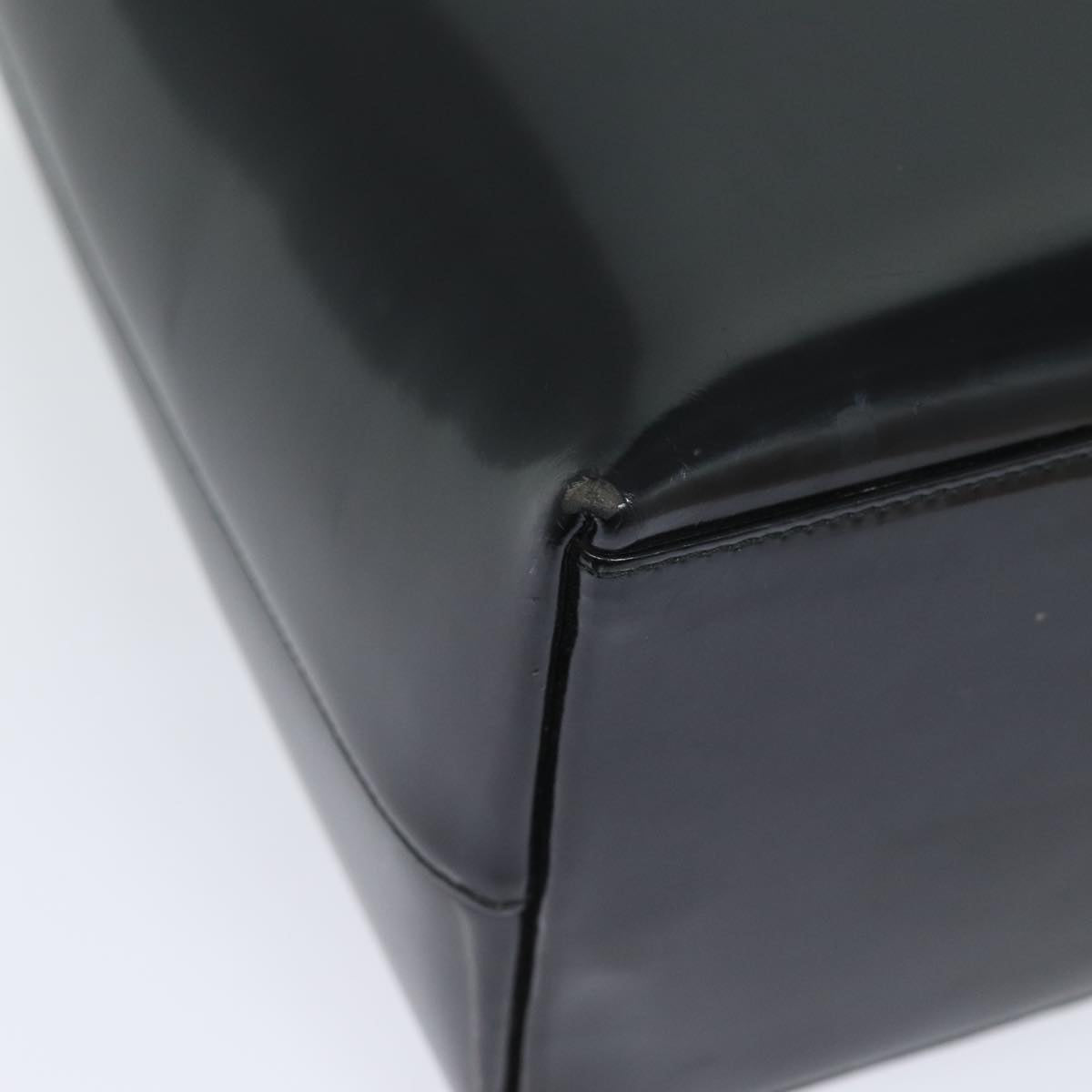 GUCCI Tote Bag Patent Leather Outlet Black ac3126