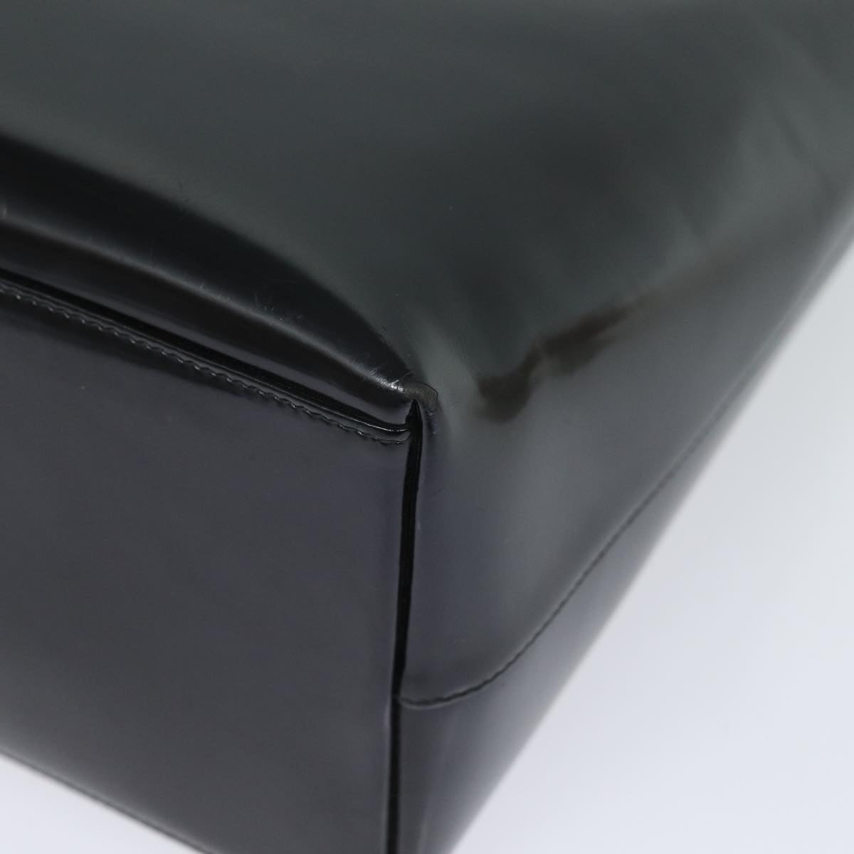GUCCI Tote Bag Patent Leather Outlet Black ac3126