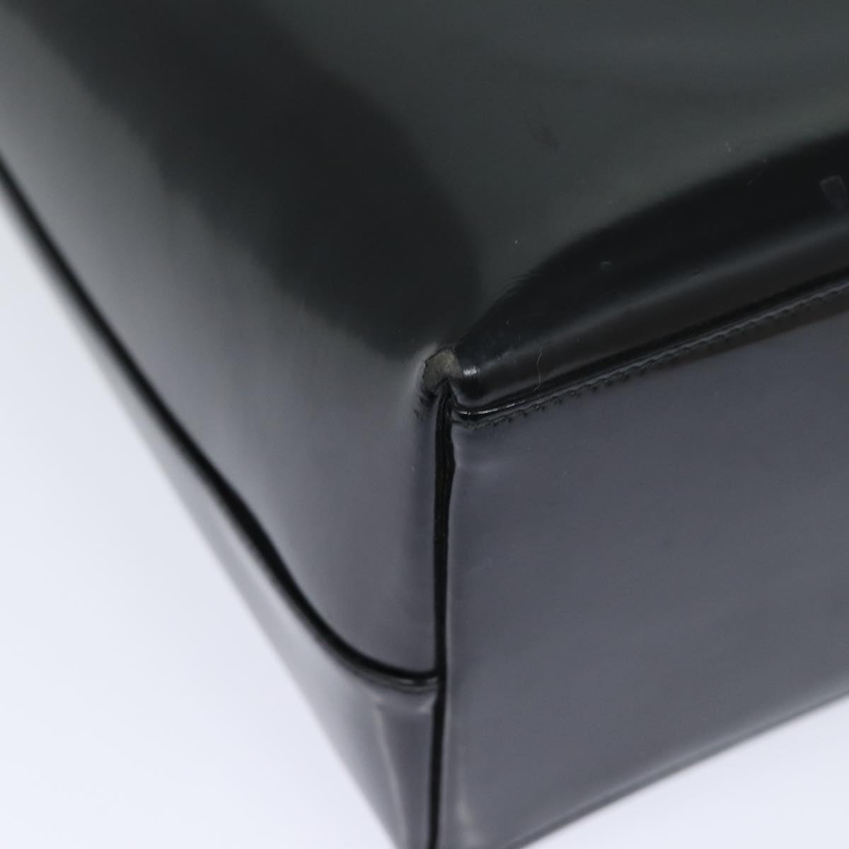 GUCCI Tote Bag Patent Leather Outlet Black ac3126