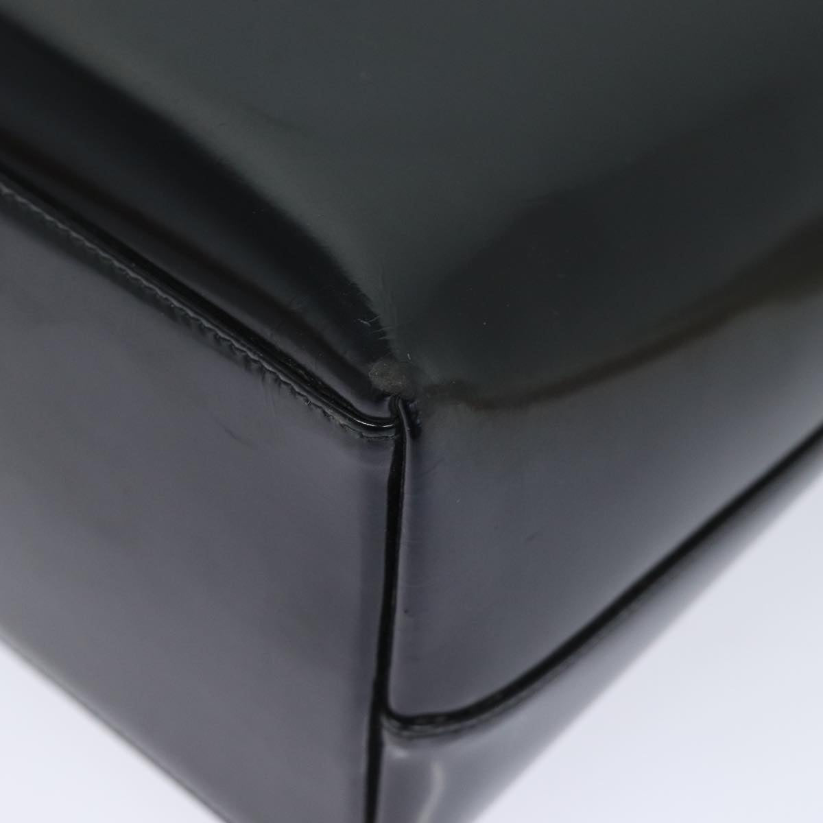 GUCCI Tote Bag Patent Leather Outlet Black ac3126