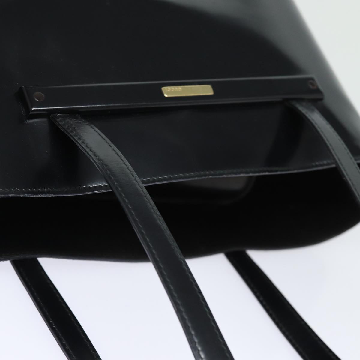 GUCCI Tote Bag Patent Leather Outlet Black ac3126