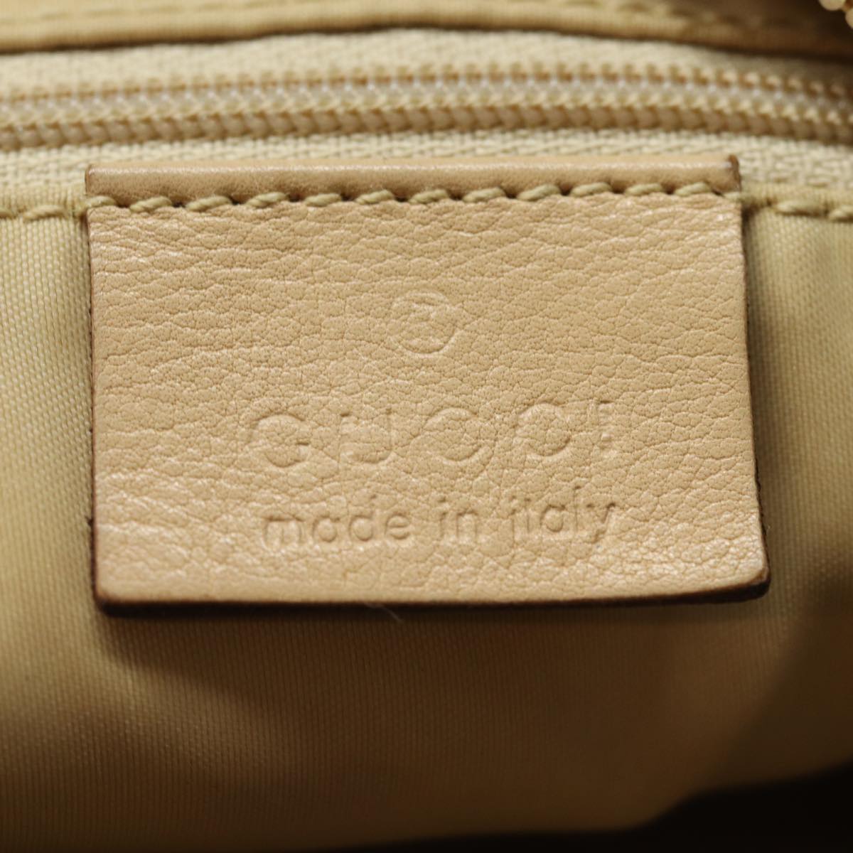 GUCCI Chain Shoulder Bag Leather Beige 001 3874 ac3127