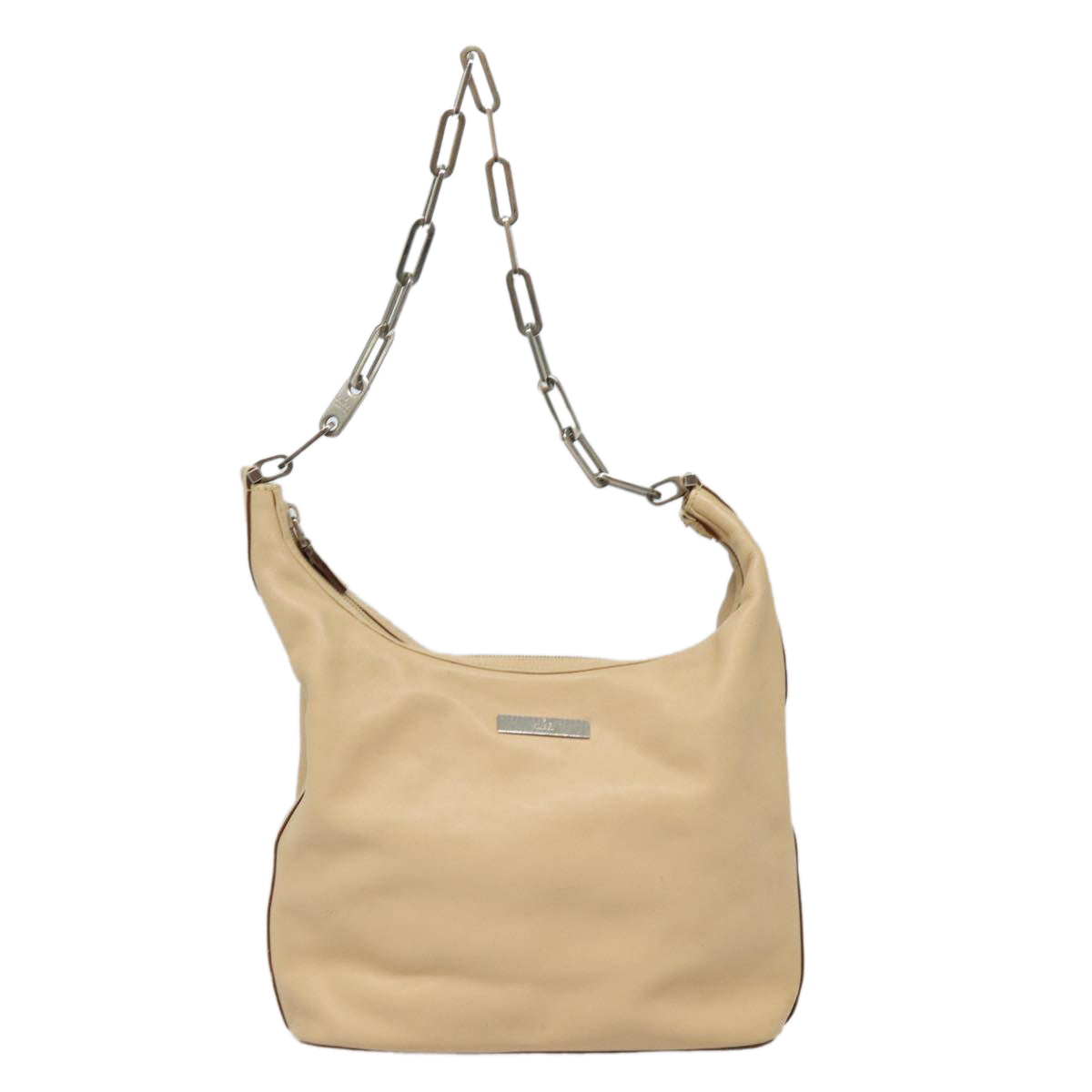GUCCI Chain Shoulder Bag Leather Beige 001 3874 ac3127