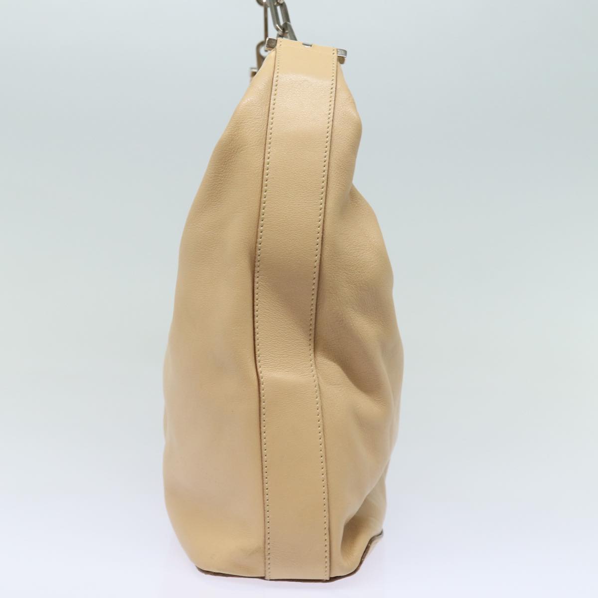 GUCCI Chain Shoulder Bag Leather Beige 001 3874 ac3127