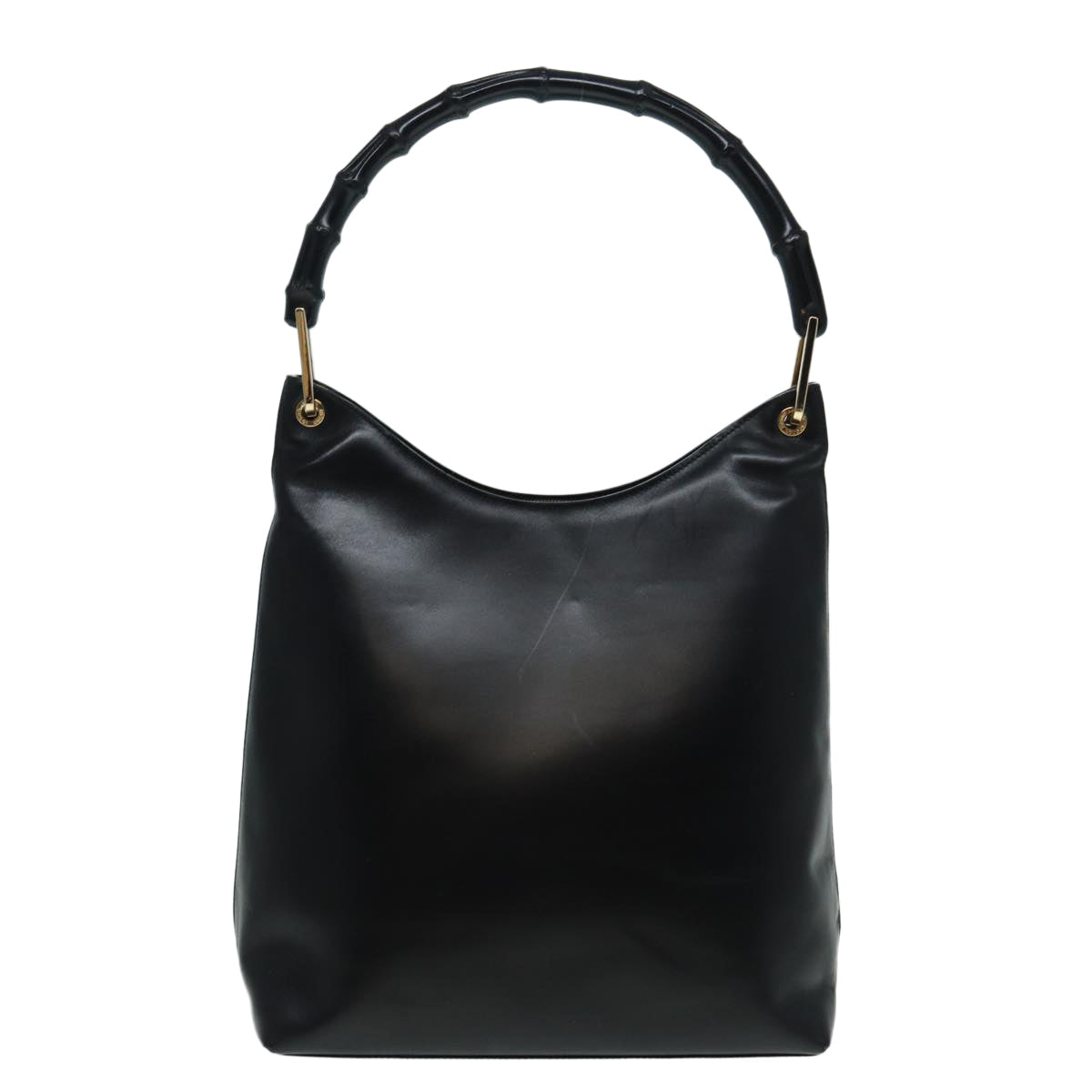 GUCCI Bamboo Shoulder Bag Leather Black 001 3006 1705 ac3131