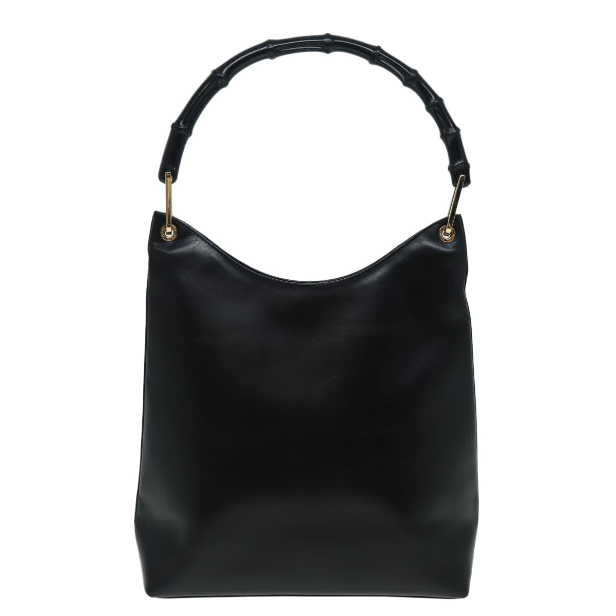 GUCCI Bamboo Shoulder Bag Leather Black 001 3006 1705 ac3131