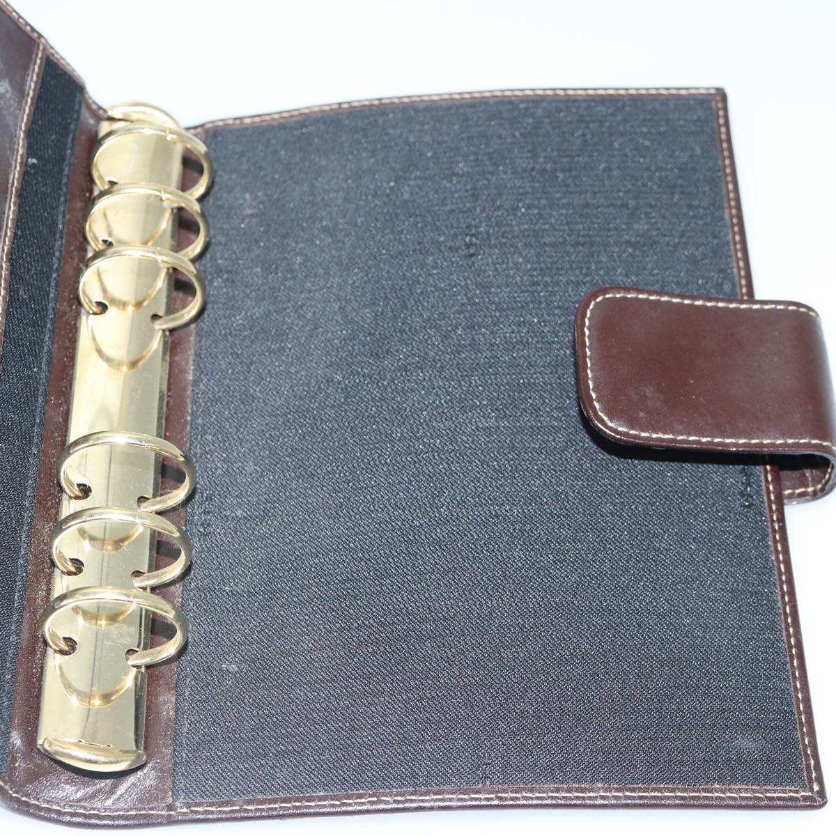 FENDI Zucca Canvas Day Planner Cover Brown Black gold ac3226