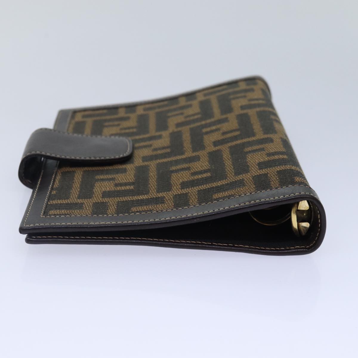 FENDI Zucca Canvas Day Planner Cover Brown Black gold ac3226
