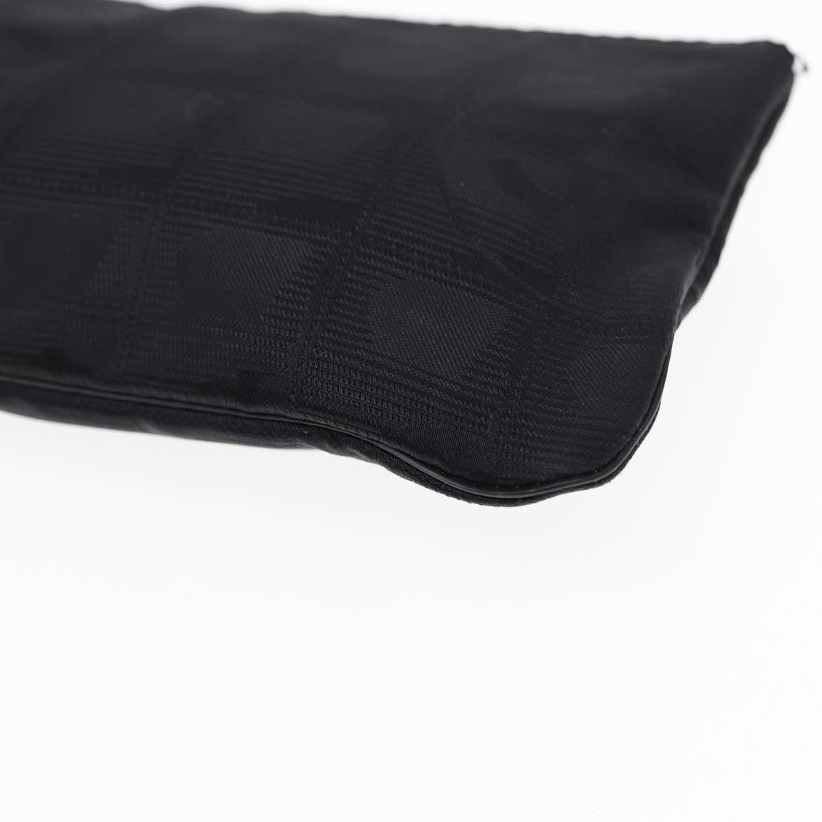 CHANEL New Travel line Pouch Nylon Black CC ac3233