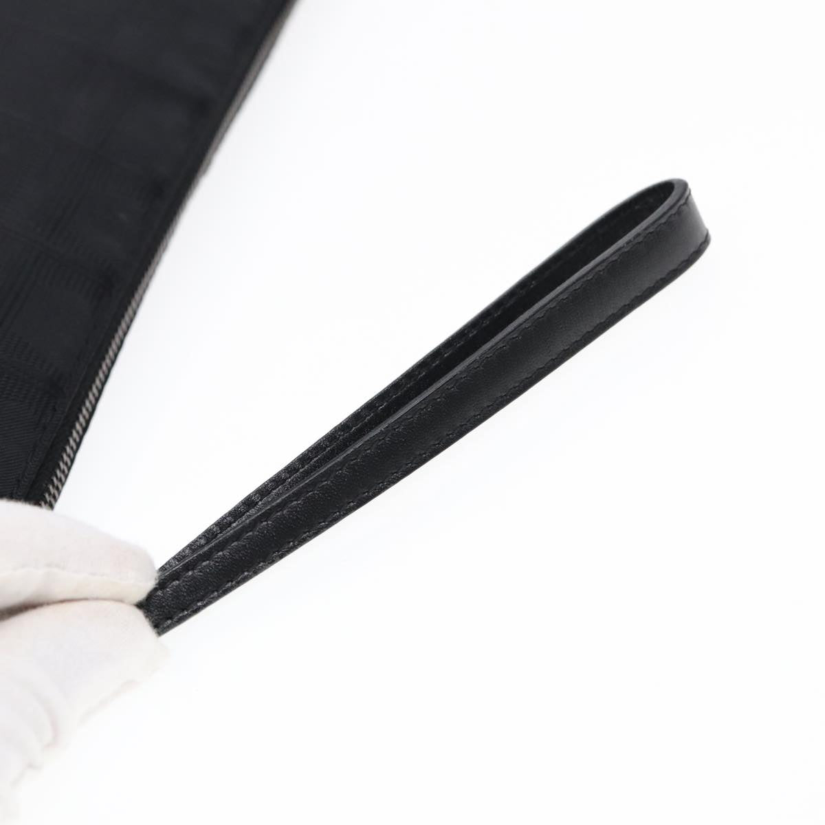 CHANEL New Travel line Pouch Nylon Black CC ac3233