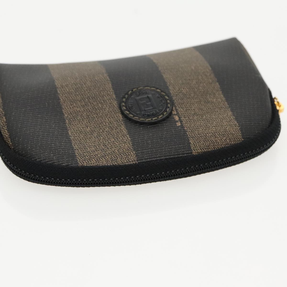 FENDI Pecan Canvas Pouch Coated Canvas Brown Black ac3293