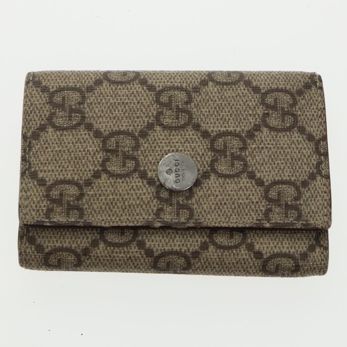 GUCCI GG Supreme Key Case Sherry Line Wallet 4Set Beige Pink Navy ac3302