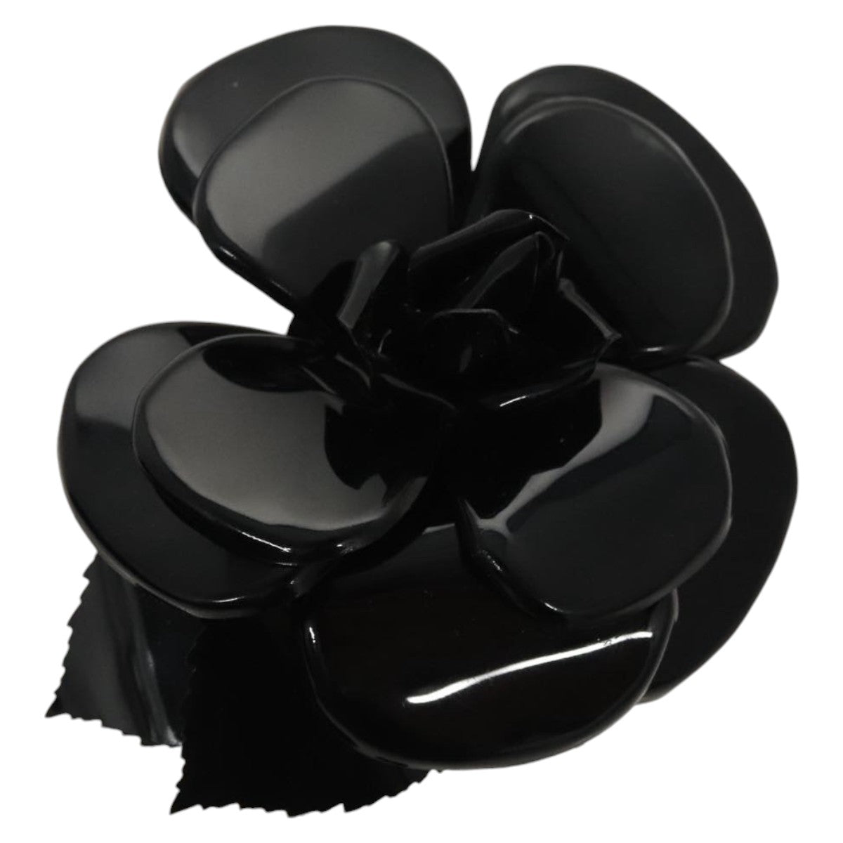 CHANEL Brooch plastic Black CC ac3342