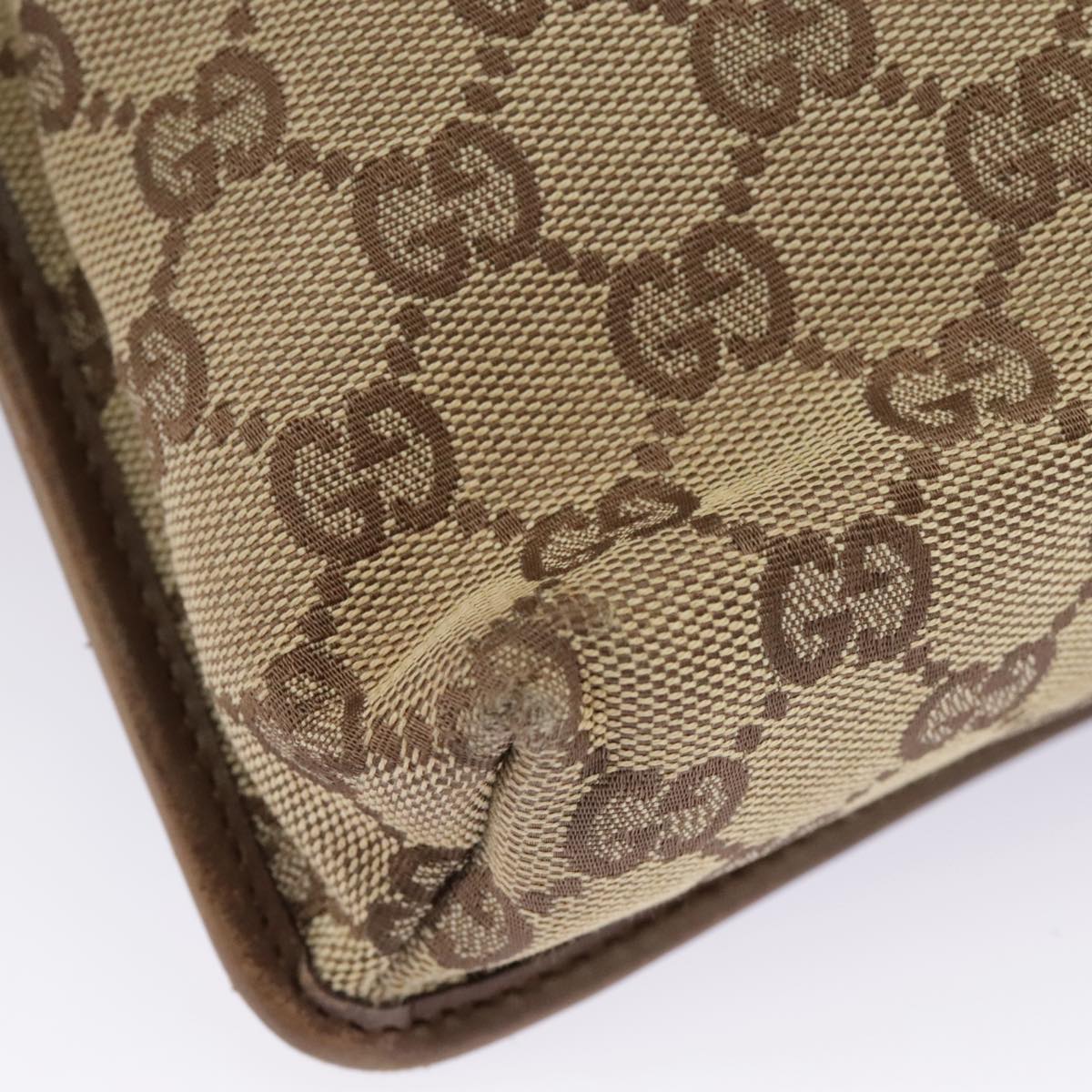 GUCCI GG Canvas Shoulder Bag Beige Brown 92562 ac3353