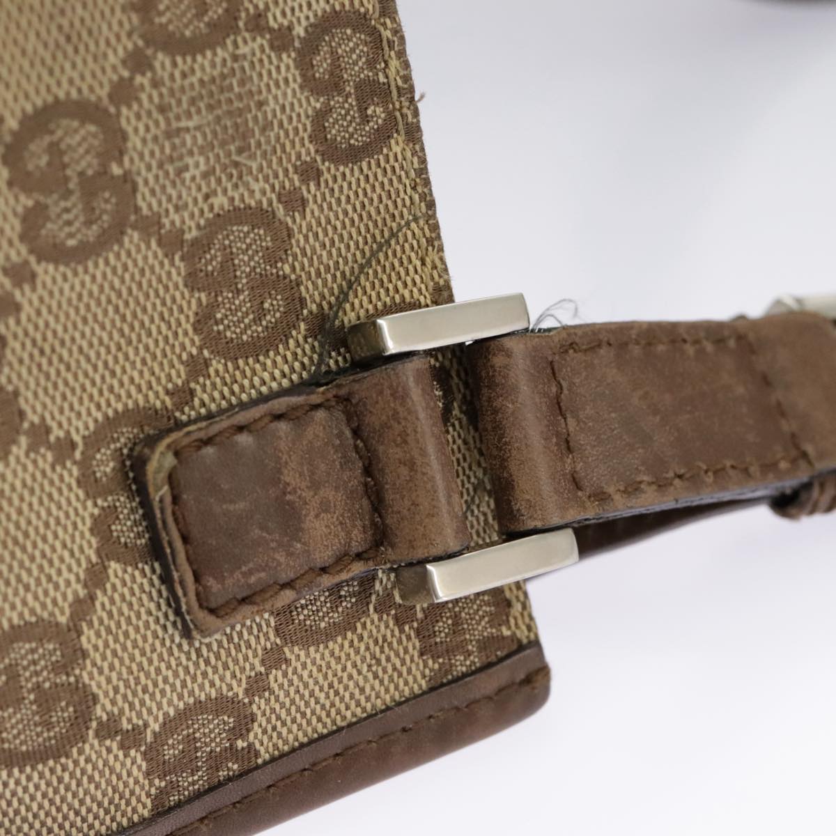 GUCCI GG Canvas Shoulder Bag Beige Brown 92562 ac3353