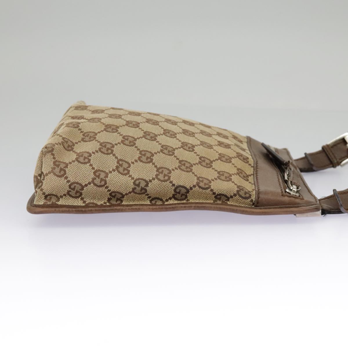 GUCCI GG Canvas Shoulder Bag Beige Brown 92562 ac3353