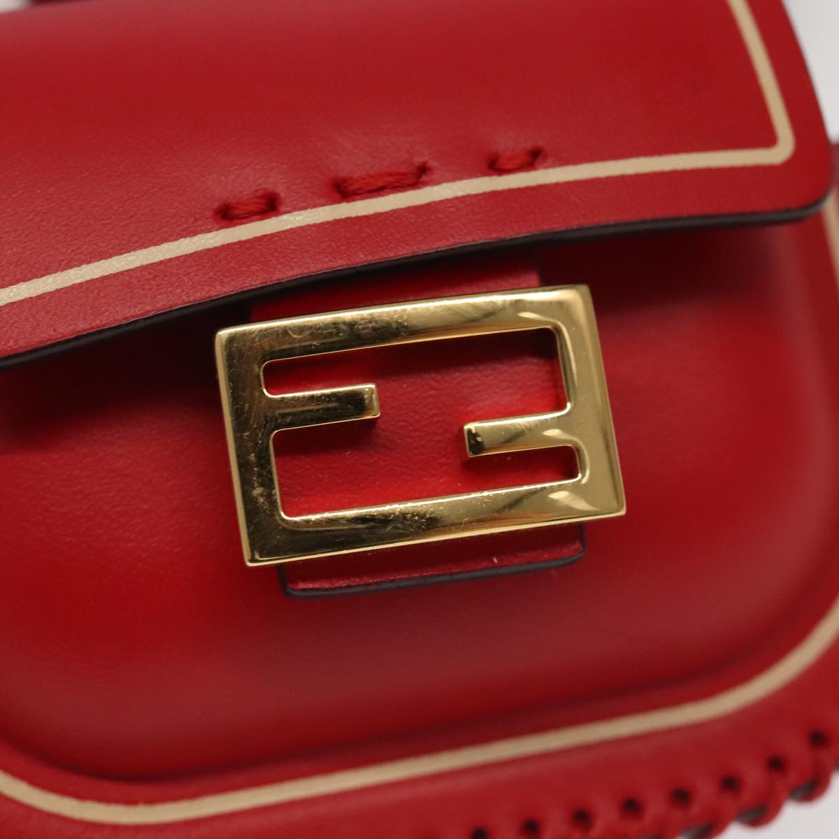 FENDI AirPods case Pouch Leather Red ac3375