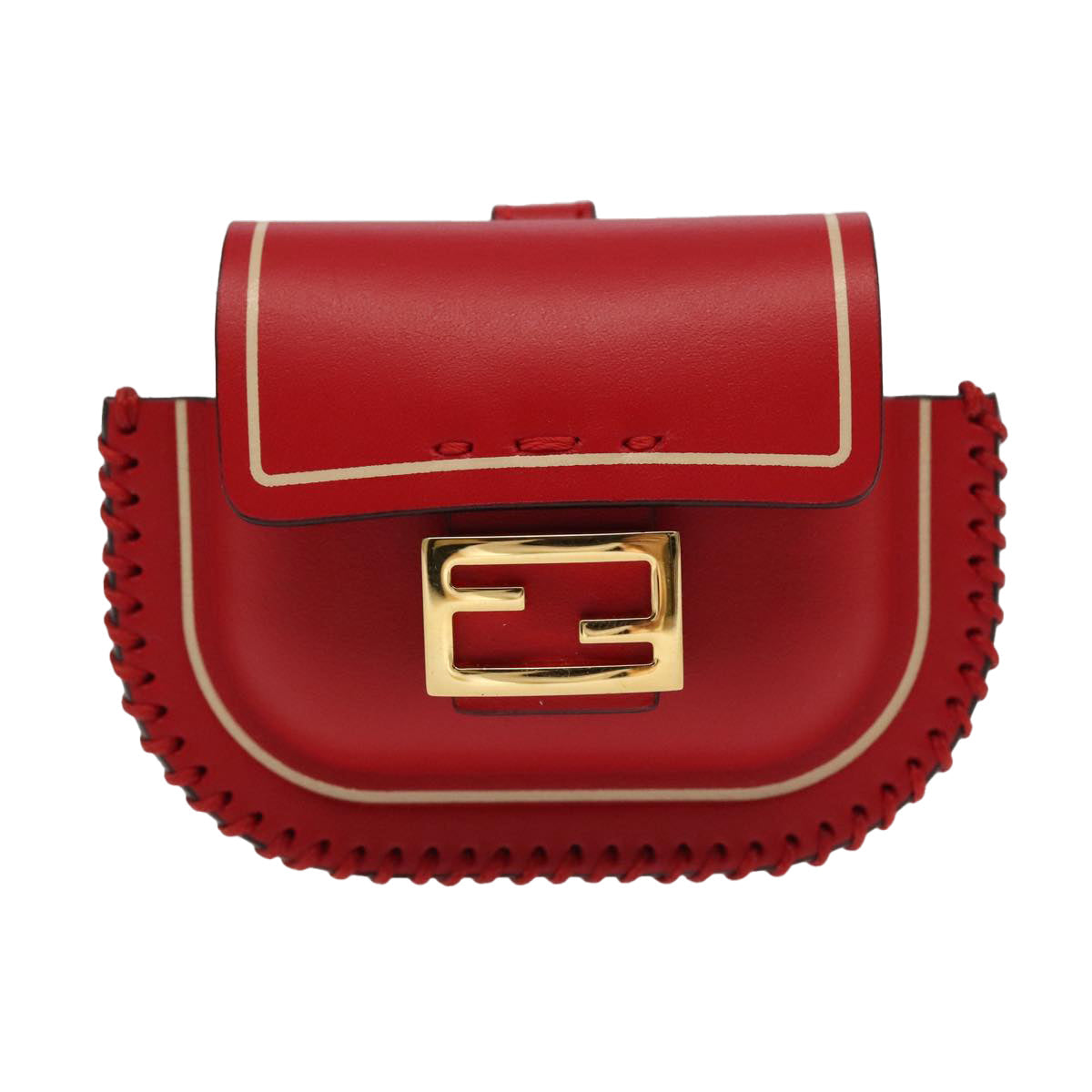 FENDI AirPods case Pouch Leather Red ac3375