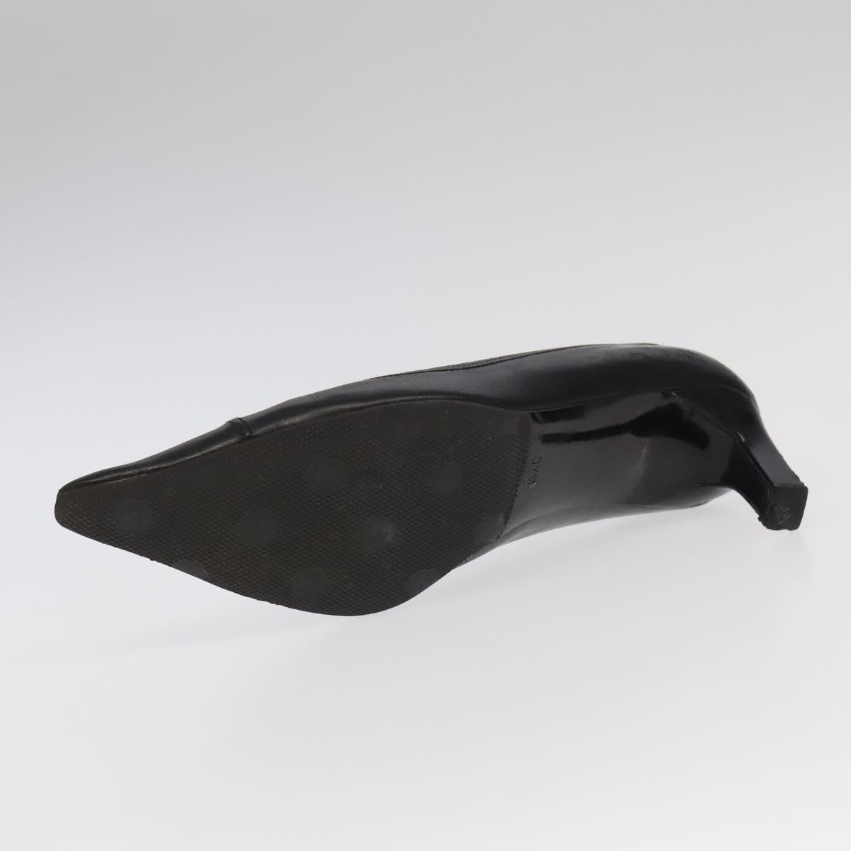 CHANEL High heels Lamb Skin 36 1/2C Black CC ac3409