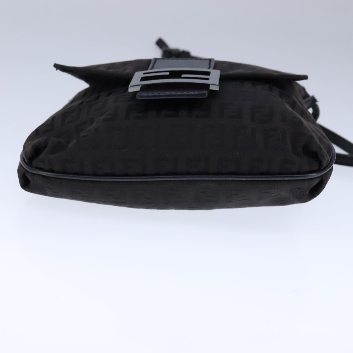 FENDI Zucchino Canvas Mamma Baguette Shoulder Bag Brown ac3448