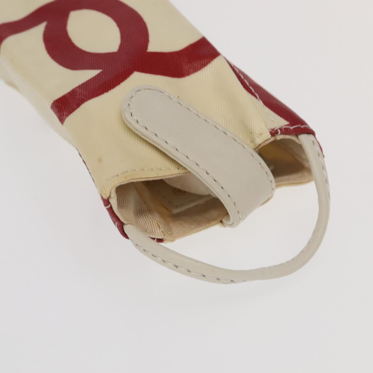 CHANEL Matelasse Chain Tote Bag Straw White CC ac3478