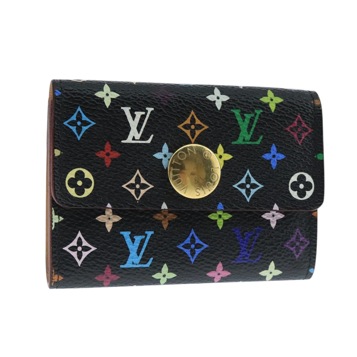LOUIS VUITTON Multicolor Envelope Carte de Visite Case Black M66561 ac3484