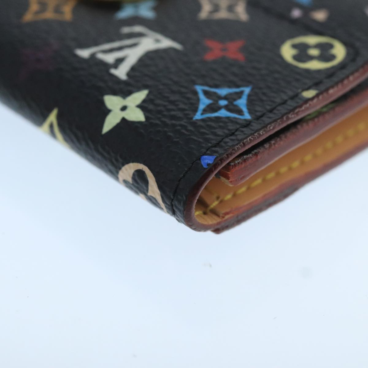 LOUIS VUITTON Multicolor Envelope Carte de Visite Case Black M66561 ac3484