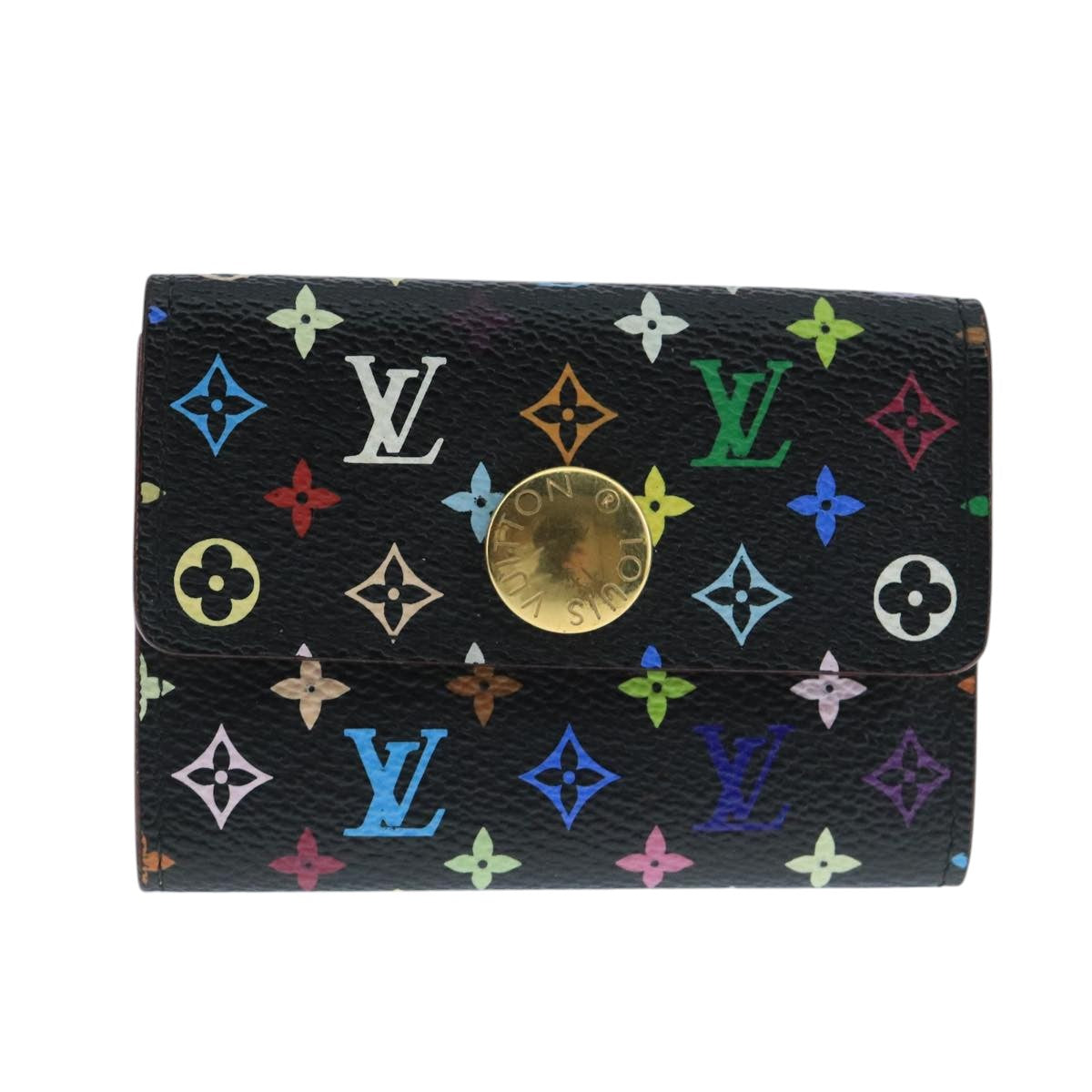 LOUIS VUITTON Multicolor Envelope Carte de Visite Case Black M66561 ac3484
