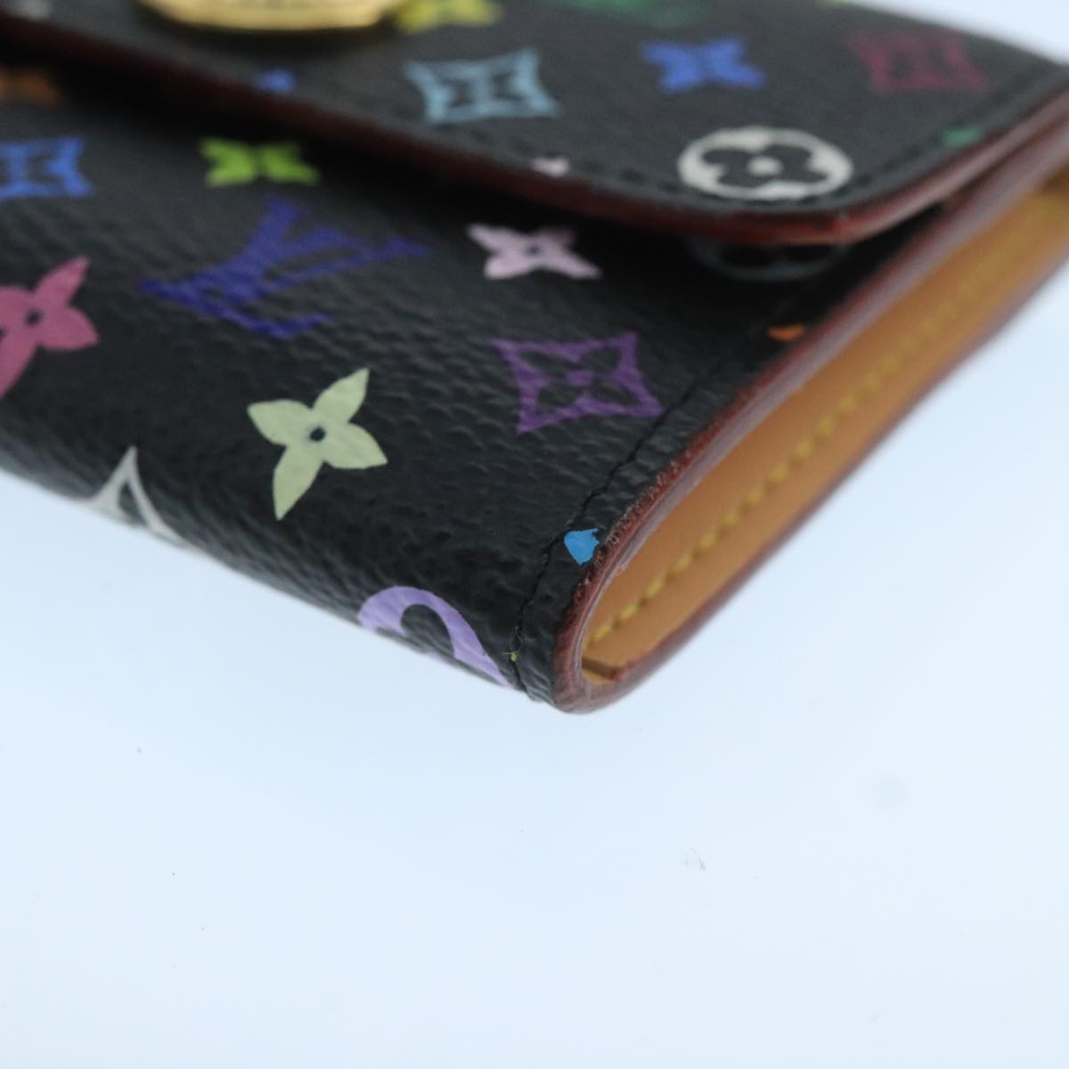 LOUIS VUITTON Multicolor Envelope Carte de Visite Case Black M66561 ac3484