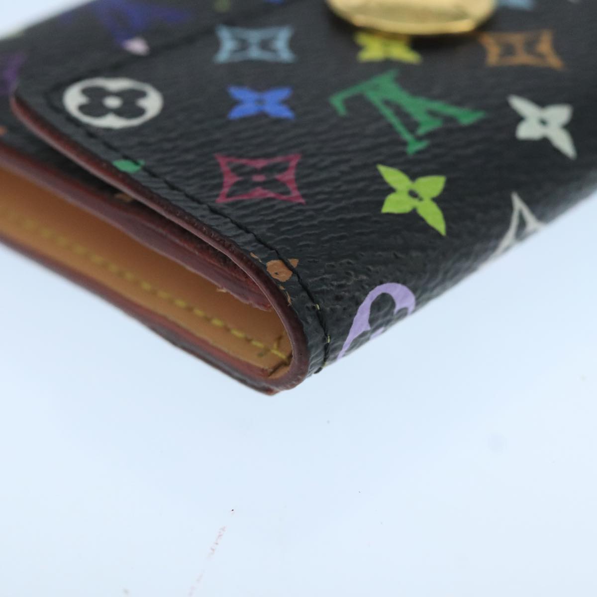 LOUIS VUITTON Multicolor Envelope Carte de Visite Case Black M66561 ac3484