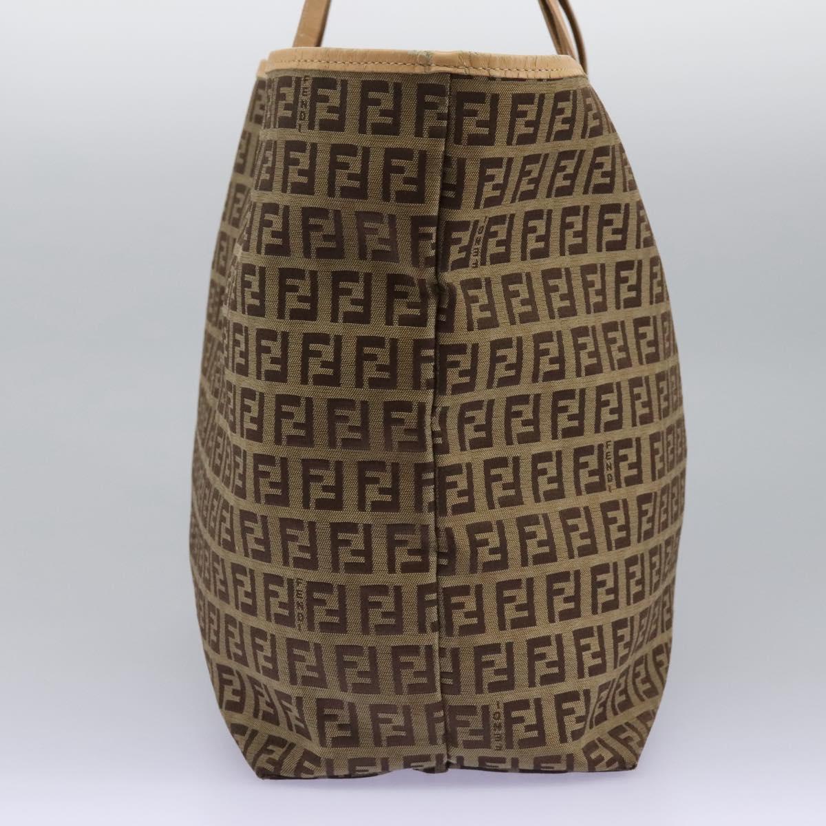 FENDI Zucchino Canvas Tote Bag Beige ac3574
